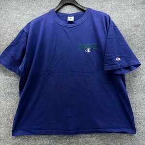Champion Men's T-Shirt XX-Large Blue Embroidered Logo Athletic Apparel